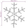 Figura de Navidad de copo de nieve con LED 3 piezas 59x59 cm