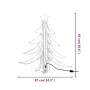 Figura árbol Navidad plegable 2 pzas blanco cálido 87x87x93 cm