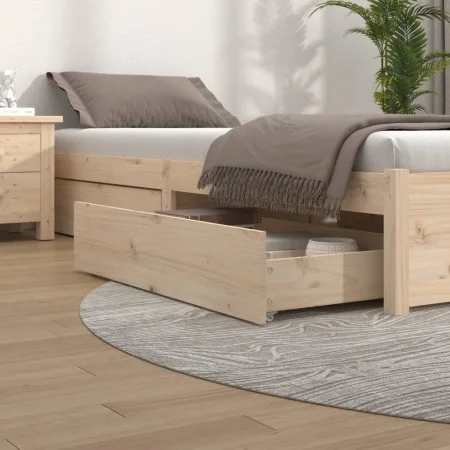 Cajones de cama 4 unidades madera maciza de pino de vidaXL, Camas y accesorios - Ref: Foro24-814999, Precio: 101,35 €, Descue...