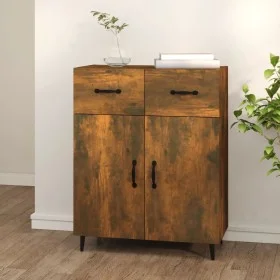 Smoked oak engineered wood sideboard 69.5x34x90 cm by vidaXL, Sideboards - Ref: Foro24-817360, Price: 62,22 €, Discount: %