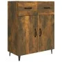 Smoked oak engineered wood sideboard 69.5x34x90 cm by vidaXL, Sideboards - Ref: Foro24-817360, Price: 62,22 €, Discount: %