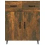 Smoked oak engineered wood sideboard 69.5x34x90 cm by vidaXL, Sideboards - Ref: Foro24-817360, Price: 62,22 €, Discount: %