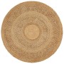 Alfombra de área trenzada a mano redonda yute 120 cm de vidaXL, Alfombras - Ref: Foro24-344962, Precio: 68,86 €, Descuento: %