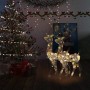 Adorno de renos de Navidad acrílico multicolor 2 uds 120 cm