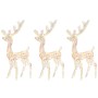 Adorno de renos de Navidad acrílico multicolor 3 uds 120 cm