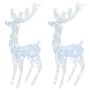 Renos de Navidad acrílico 250 LED 2 uds blanco frío 180 cm