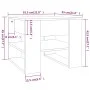 Mesa de centro madera de ingeniería roble ahumado 55,5x55x45 cm de vidaXL, Mesas de centro - Ref: Foro24-816931, Precio: 42,2...