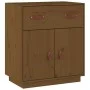 Honigbraunes Sideboard aus massivem Kiefernholz, 65,5 x 40 x 75 cm von vidaXL, Sideboards - Ref: Foro24-820130, Preis: 110,88...