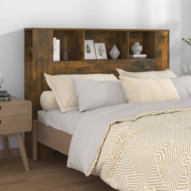 Mueble cabecero roble ahumado 140x18,5x104,5 cm de vidaXL, Cabeceros y pies de cama - Ref: Foro24-817270, Precio: 59,24 €, De...