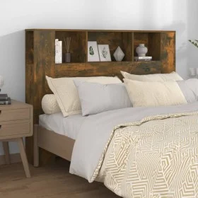 Mueble cabecero roble ahumado 140x18,5x104,5 cm de vidaXL, Cabeceros y pies de cama - Ref: Foro24-817270, Precio: 51,52 €, De...