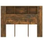 Mueble cabecero roble ahumado 140x18,5x104,5 cm de vidaXL, Cabeceros y pies de cama - Ref: Foro24-817270, Precio: 59,17 €, De...