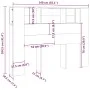 Kopfteilmöbel aus geräucherter Eiche, 140 x 18,5 x 104,5 cm von vidaXL, Kopf- und Fußteile - Ref: Foro24-817270, Preis: 51,52...