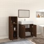 Set de muebles baño 3 pzas madera contrachapada roble marrón