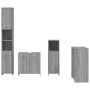 Set de muebles de baño 4 pzas madera contrachapada gris sonoma