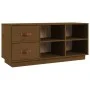 Banco zapatero madera maciza de pino marrón miel 100x34x45 cm by vidaXL, Shoe racks and shoe organizers - Ref: Foro24-820180,...