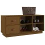 Banco zapatero madera maciza de pino marrón miel 100x34x45 cm by vidaXL, Shoe racks and shoe organizers - Ref: Foro24-820180,...