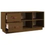 Banco zapatero madera maciza de pino marrón miel 100x34x45 cm by vidaXL, Shoe racks and shoe organizers - Ref: Foro24-820180,...