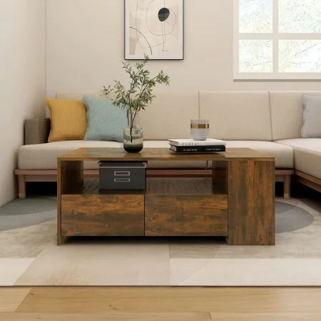 Smoked oak engineered wood coffee table 102x55x42 cm by vidaXL, Coffee table - Ref: Foro24-816934, Price: 68,33 €, Discount: %