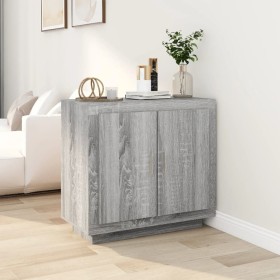 Aparador de madera contrachapada gris Sonoma 80x40x75 cm de vidaXL, Aparadores - Ref: Foro24-817235, Precio: 71,16 €, Descuen...