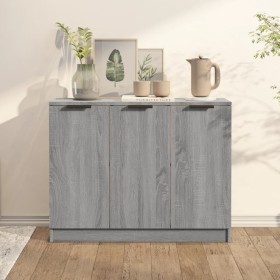 Sonoma graues Sperrholz-Sideboard 90,5 x 30 x 70 cm von vidaXL, Sideboards - Ref: Foro24-817025, Preis: 91,69 €, Rabatt: %