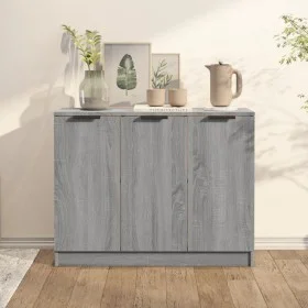 Sonoma graues Sperrholz-Sideboard 90,5 x 30 x 70 cm von vidaXL, Sideboards - Ref: Foro24-817025, Preis: 89,31 €, Rabatt: %