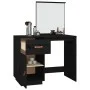 Mesa tocador de madera maciza de pino negra 95x50x134 cm by vidaXL, Bedroom Dressers - Ref: Foro24-820091, Price: 149,50 €, D...