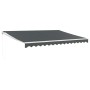 Toldo retráctil aluminio y tela gris antracita 4,5x3 m
