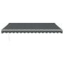 Toldo retráctil aluminio y tela gris antracita 4,5x3 m