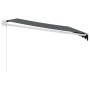 Toldo retráctil aluminio y tela gris antracita 4,5x3 m