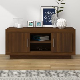 TV stand made of brown oak plywood 102x35x45 cm by vidaXL, TV Furniture - Ref: Foro24-817227, Price: 67,43 €, Discount: %