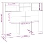 Möbel mit Kopfteil in Sonoma-Grau, 140 x 19 x 103,5 cm von vidaXL, Kopf- und Fußteile - Ref: Foro24-817250, Preis: 62,05 €, R...