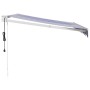 Toldo retráctil automático azul y blanco 3x2,5 m