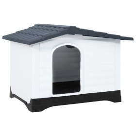 Hundehütte Polypropylen grau 90,5x68x66 cm von vidaXL, Hundehütten - Ref: Foro24-152230, Preis: 126,76 €, Rabatt: %