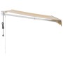 Toldo retráctil automático amarillo y blanco 3x2,5 m
