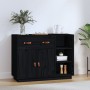 Sideboard aus massivem schwarzem Kiefernholz, 98,5 x 40 x 75 cm von vidaXL, Sideboards - Ref: Foro24-820141, Preis: 149,77 €,...