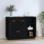 Sideboard aus massivem schwarzem Kiefernholz, 98,5 x 40 x 75 cm von vidaXL, Sideboards - Ref: Foro24-820141, Preis: 147,56 €,...