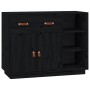 Solid black pine wood sideboard 98.5x40x75 cm by vidaXL, Sideboards - Ref: Foro24-820141, Price: 149,77 €, Discount: %