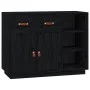 Solid black pine wood sideboard 98.5x40x75 cm by vidaXL, Sideboards - Ref: Foro24-820141, Price: 147,56 €, Discount: %