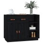 Sideboard aus massivem schwarzem Kiefernholz, 98,5 x 40 x 75 cm von vidaXL, Sideboards - Ref: Foro24-820141, Preis: 149,77 €,...