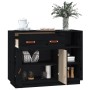 Sideboard aus massivem schwarzem Kiefernholz, 98,5 x 40 x 75 cm von vidaXL, Sideboards - Ref: Foro24-820141, Preis: 149,77 €,...