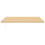 Toldo retráctil automático amarillo y blanco 5x3 m