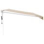 Toldo retráctil automático amarillo y blanco 5x3 m