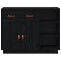Solid black pine wood sideboard 98.5x40x75 cm by vidaXL, Sideboards - Ref: Foro24-820141, Price: 149,77 €, Discount: %