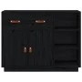 Solid black pine wood sideboard 98.5x40x75 cm by vidaXL, Sideboards - Ref: Foro24-820141, Price: 147,56 €, Discount: %