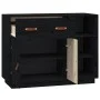 Solid black pine wood sideboard 98.5x40x75 cm by vidaXL, Sideboards - Ref: Foro24-820141, Price: 147,56 €, Discount: %