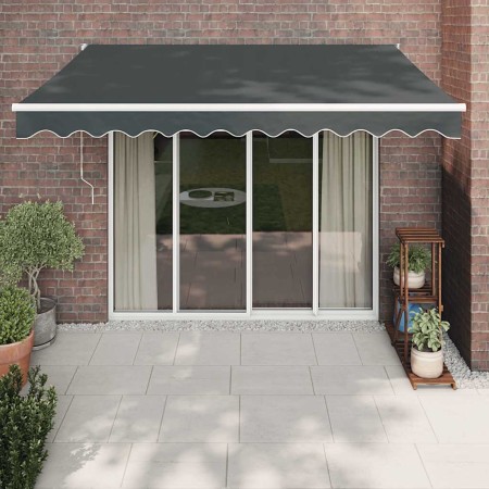 Toldo retráctil automático gris antracita 3x2,5 m