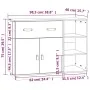 Aparador de madera maciza de pino negro 98,5x40x75 cm de vidaXL, Aparadores - Ref: Foro24-820141, Precio: 147,92 €, Descuento: %