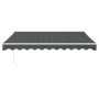 Toldo retráctil automático gris antracita 3x2,5 m