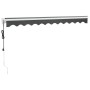 Toldo retráctil automático gris antracita 3x2,5 m