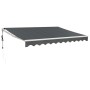 Toldo retráctil automático gris antracita 3,5x2,5 m